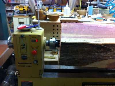 Getting it on the lathe